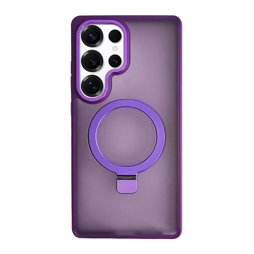 Imagen 1 del producto Case Coolbox GMobile para Samsung S25 Ultra Metal Matte con MagSafe, soporte integrado, antigolpes, morado